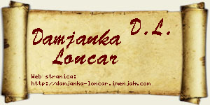 Damjanka Lončar vizit kartica
